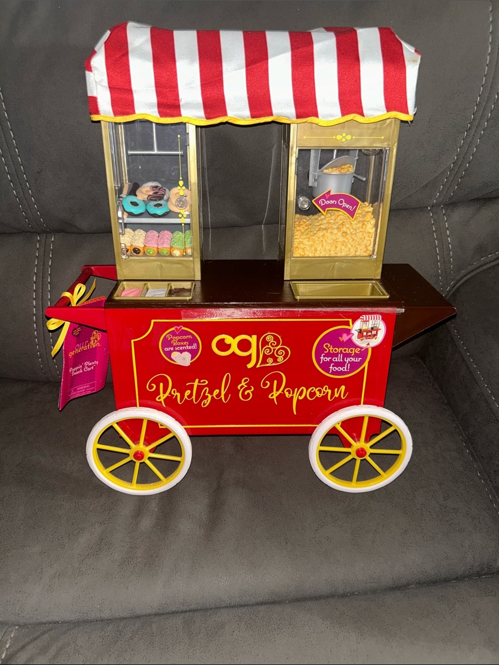 OG Pretzel & Popcorn Play Cart Toy - Red